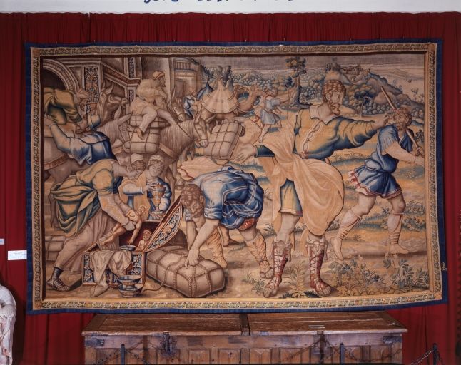 ensemble de 5 pièces murales (tenture) : Histoire de Jacob, numéro d'inventaire : 87 GHD 255 à 259