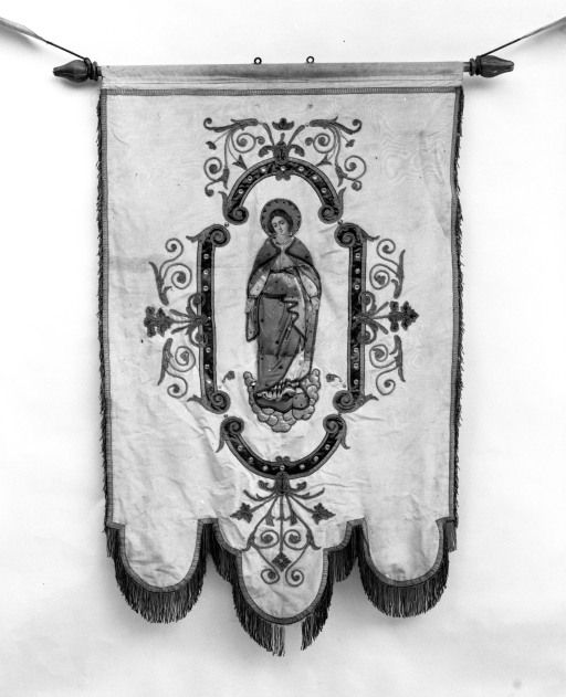 bannière de procession : l'Immaculée Conception
