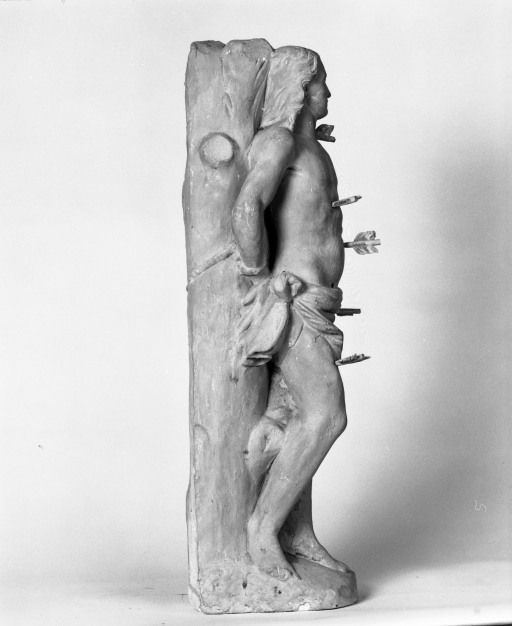 statue (demi-nature) : saint Sébastien (1)