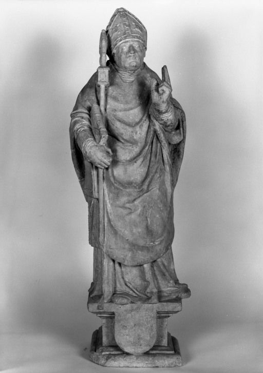 statue (petite nature) : saint Claude