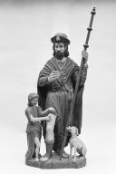 groupe sculpté : saint Roch