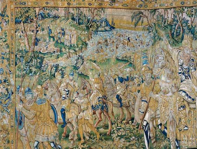 tenture murale de la Vie de Moïse, comprenant 7 pièces de tapisserie