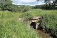 pont, ponceau, dit pontceau d'Oeuvre ; pontceau des Grandes Manoeuvres (la Seille canalisée)