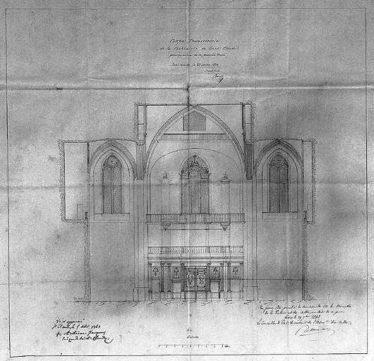 église abbatiale de l'abbaye Saint-Oyend, actuellement cathédrale Saint-Pierre, Saint-Paul et Saint-André