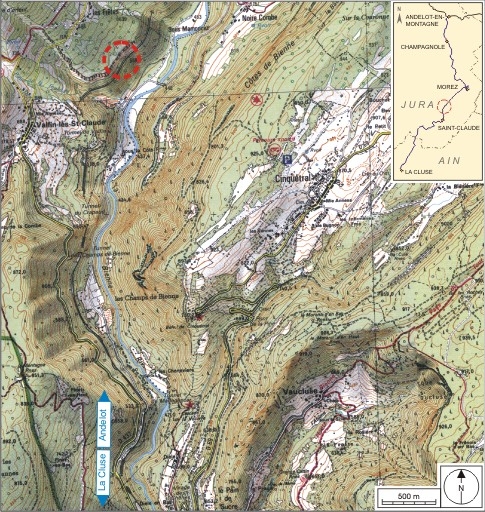 murs de soutènement (voie ferrée Andelot - La Cluse)