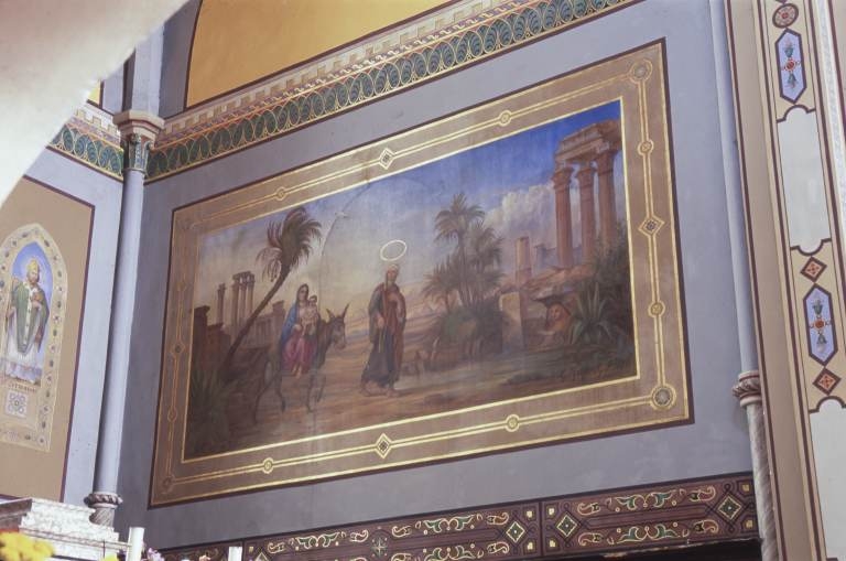 peintures monumentales : l'Agonie du Christ au jardin des Oliviers, la Fuite en Egypte, saint Lazare et saint Germain