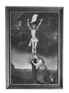 tableau : Christ en croix et sainte Marie-Madeleine