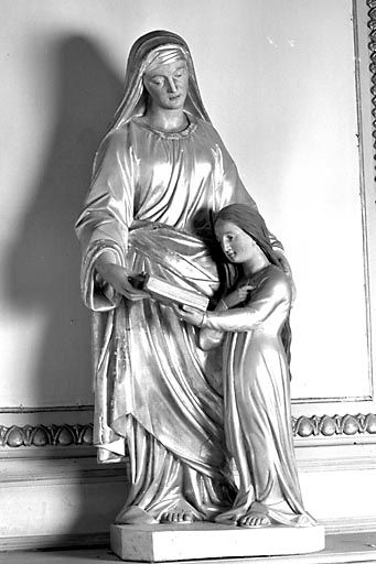 groupe sculpté : l'Education de la Vierge