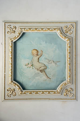 peinture monumentale : putto et colombes