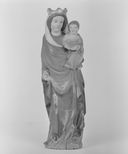 statue (statuette) : Vierge à l' Enfant, dans une armoire vitrée