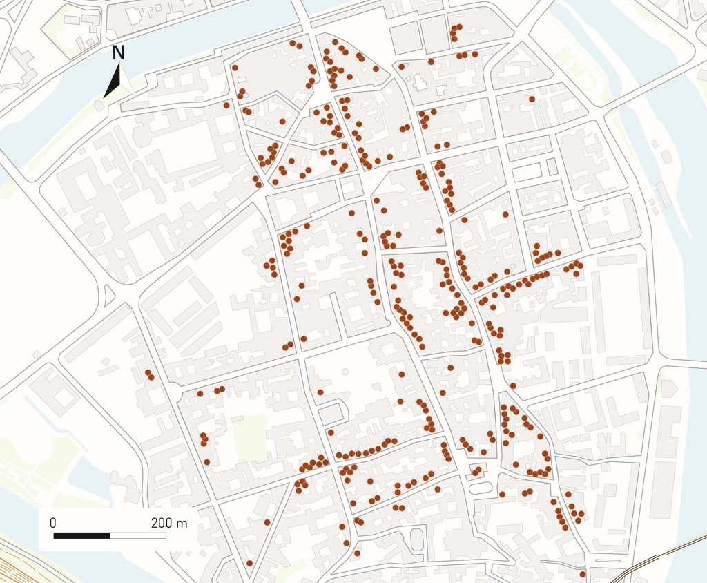 les hôtels, les maisons et les immeubles de Besançon centre ville