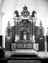 autel, gradin d'autel, tabernacle, retable, tableau (ensemble du maître-autel)