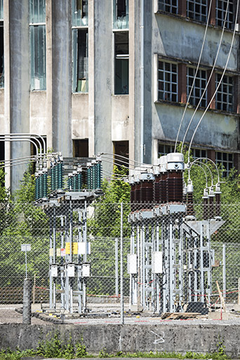 usine à papier de la société des Papeteries Bisontines, usine de fibres artificielles et synthétiques dite usine des Soieries puis de la Rhodiacéta