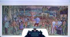 peinture monumentale : allégorie du Pays de Montbéliard