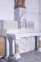 autel, 2 gradins d'autel, tabernacle (autel de saint Joseph)