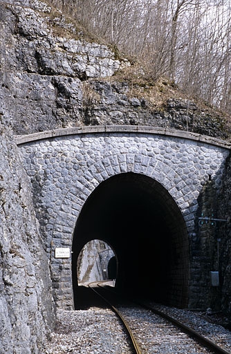 3 tunnels dits souterrains du Grépillon, du Chalet et de Tancua (voie ferrée Andelot - La Cluse)