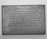 plaque funéraire de Bernardin Bourrée, numéro d'inventaire 87 GHD 945.4
