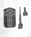 chasuble, étole, manipule (1er ornement rouge)