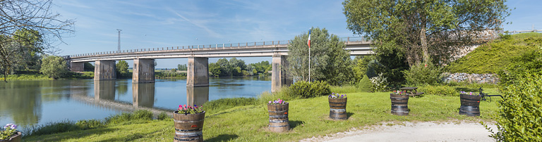 pont routier de Charrey ; ancien bac de Charrey