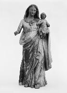 ensemble de 2 statues en pendant (statuette) : Vierge à l' Enfant, saint Joseph