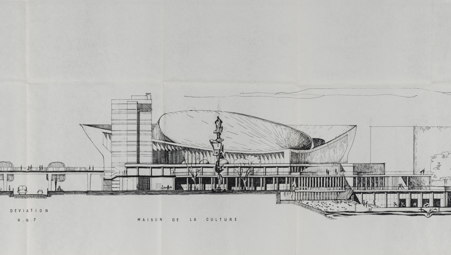 centre culturel (maison de la culture), gymnase et bourse du travail