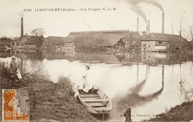 usine métallurgique des Forges d'Audincourt, puis de la Compagnie des Forges d'Audincourt et Dépendances, actuellement zone industrielle des Forges