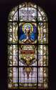 4 verrières (baies 1 à 4) : saint Denis, Notre-Dame du rosaire, sainte Geneviève et le Sacré-Coeur