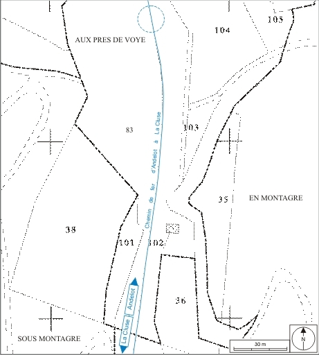 aqueduc à voûte en rouleaux à ressauts (voie ferrée Andelot - La Cluse)