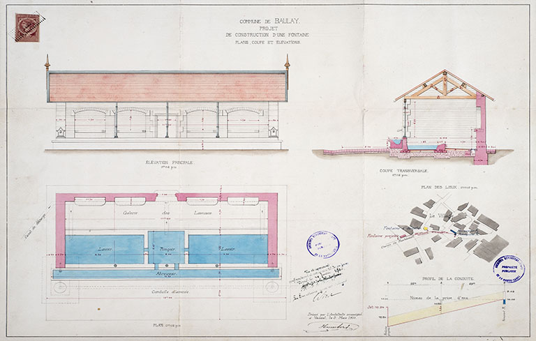 plans du lavoir communal