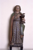 ensemble de 4 statues : Salvator mundi, saint Jean, saint André et saint apôtre