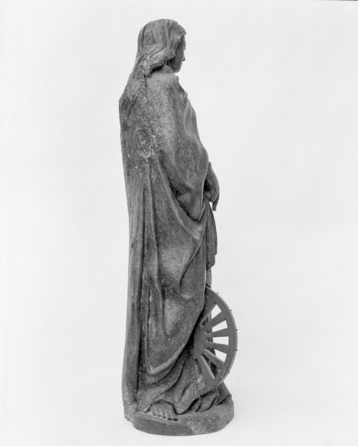 statue (petite nature) : sainte Catherine d'Alexandrie