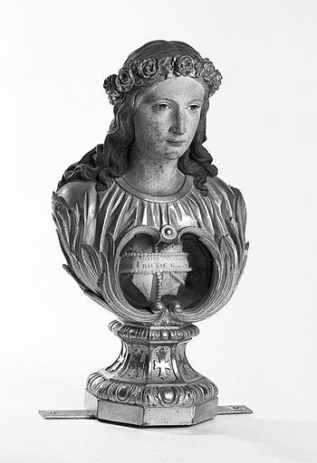 2 bustes-reliquaires : sainte Ursule et sainte