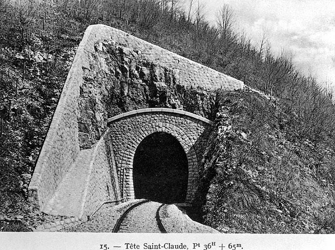3 tunnels dits souterrains du Grépillon, du Chalet et de Tancua (voie ferrée Andelot - La Cluse)