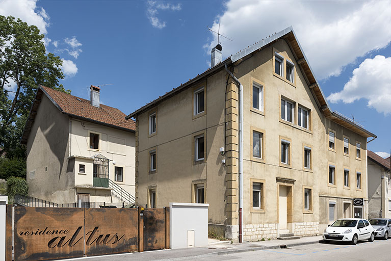 immeubles, usine d'horlogerie (usine de montres) Jacquot-Louvet et Cie et atelier d'horlogerie de Jean Guillemin