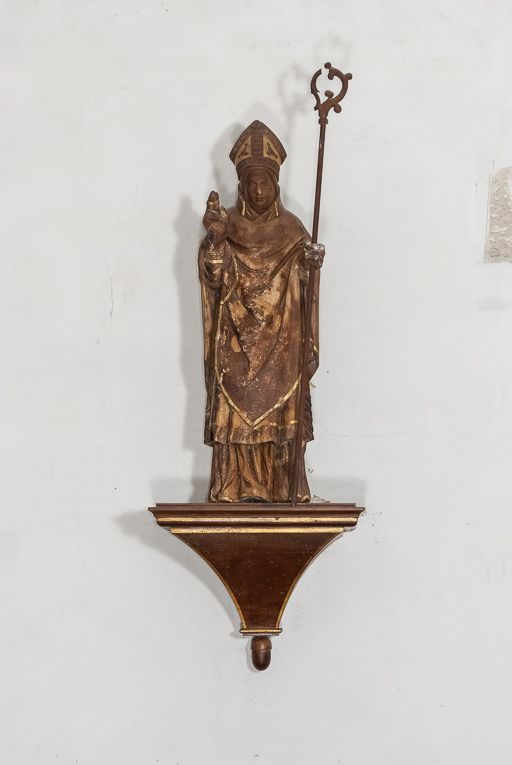 statue (petite nature) : saint évêque (debout)