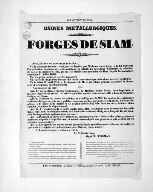 usine métallurgique dite Forges de Syam