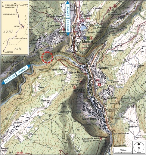 aqueduc à voûte en rouleaux à ressauts (voie ferrée Andelot - La Cluse)