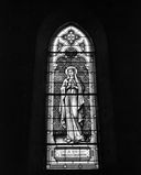 verrière (6, baies 400, 101, 102, 103, 104), verrière à personnages, grisaille décorative