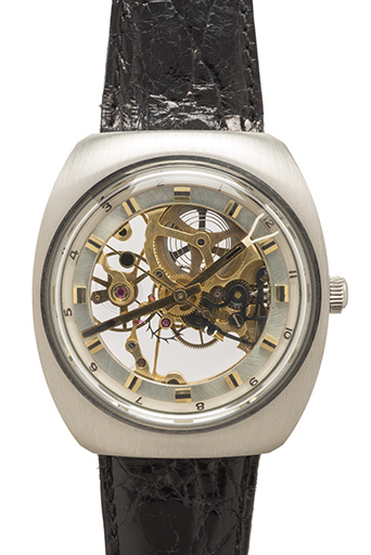 montre-bracelet mécanique (montre-squelette brevetée)