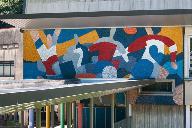 revêtement mural (mosaïque) : Le Ballon blanc