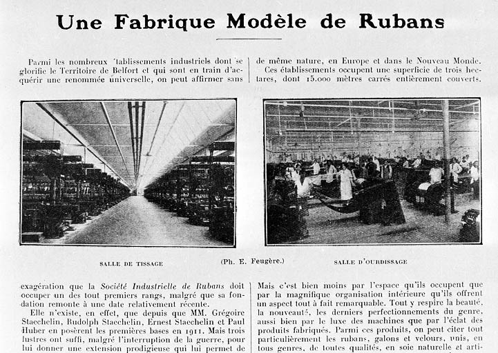 usine de passementerie de la Société industrielle de Rubans, puis usine de peintures et vernis Gauthier, puis des Industries des Peintures Associés, actuellement Sigma Coatings