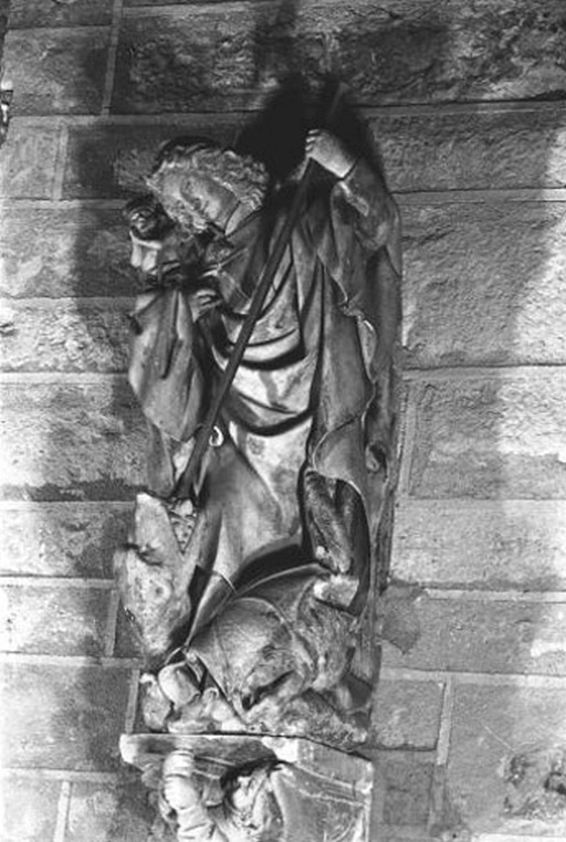 statue : Saint Michel psychopompe terrassant le Dragon