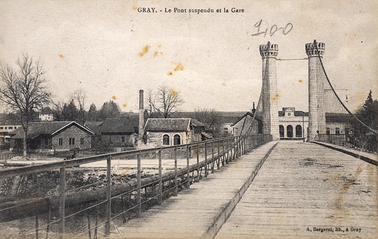 pont suspendu sur la Saône
