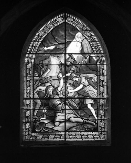 verrière (3) : décorative (baies 0, 2 et 3), verrière figurée, verrière figurée décorative