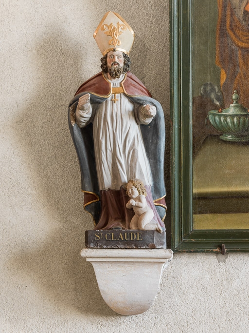 statue (petite-nature) : saint Claude