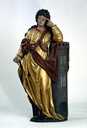 2 statues : sainte Agathe et sainte Barbe