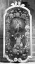 tableau : la Donation du rosaire à saint Dominique et sainte Catherine de Sienne