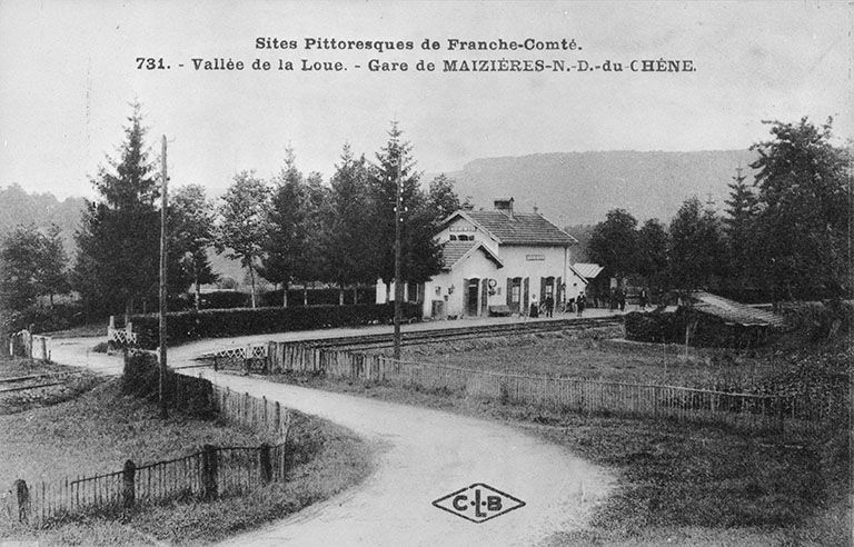 voie ferrée (embranchement de L'Hôpital-du-Grosbois à Lods de la ligne Besançon-Morteau)