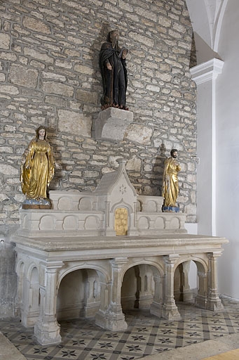 ensemble de 2 autels secondaires et tabernacles (en pendant) de la Vierge et de saint Joseph