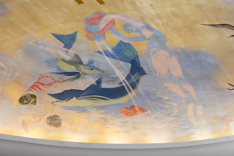peinture monumentale de la coupole : le zodiaque